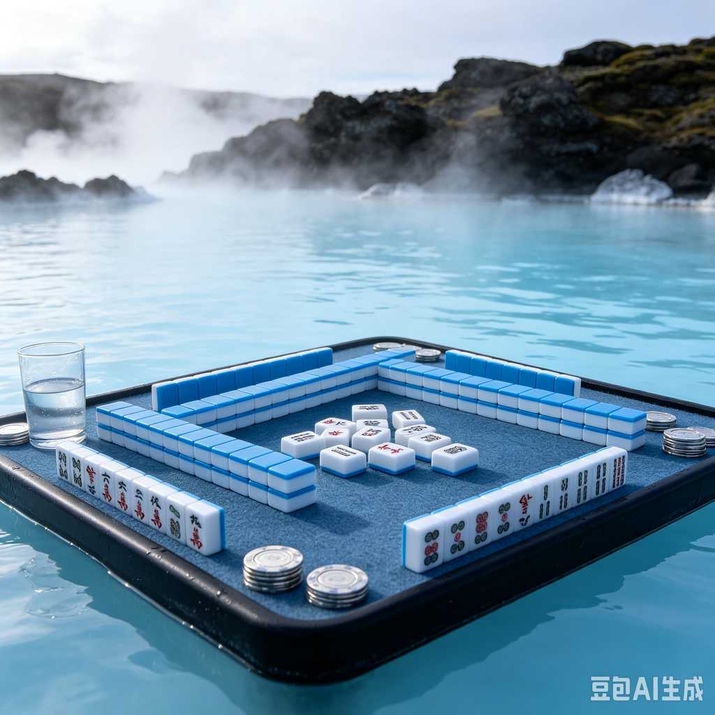 blue mahjong tiles