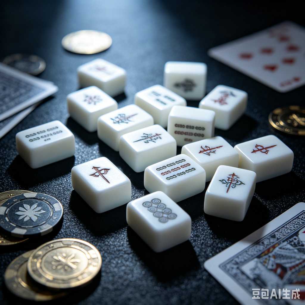 flat print mahjong set